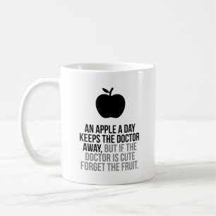 Ett äpple per dag Behållor Doktor bort Kaffemugg