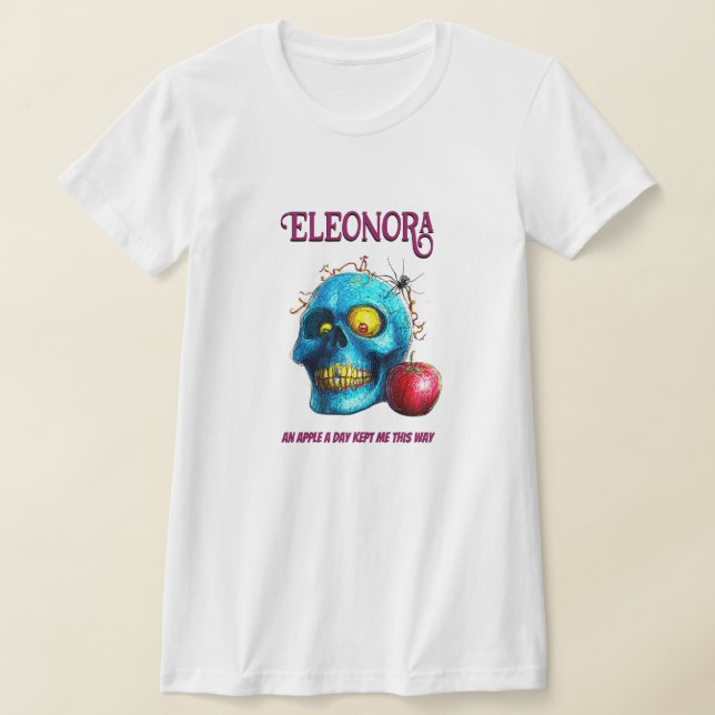 Ett äpple per dag höll mig så här blått skal t shirt (Laydown)