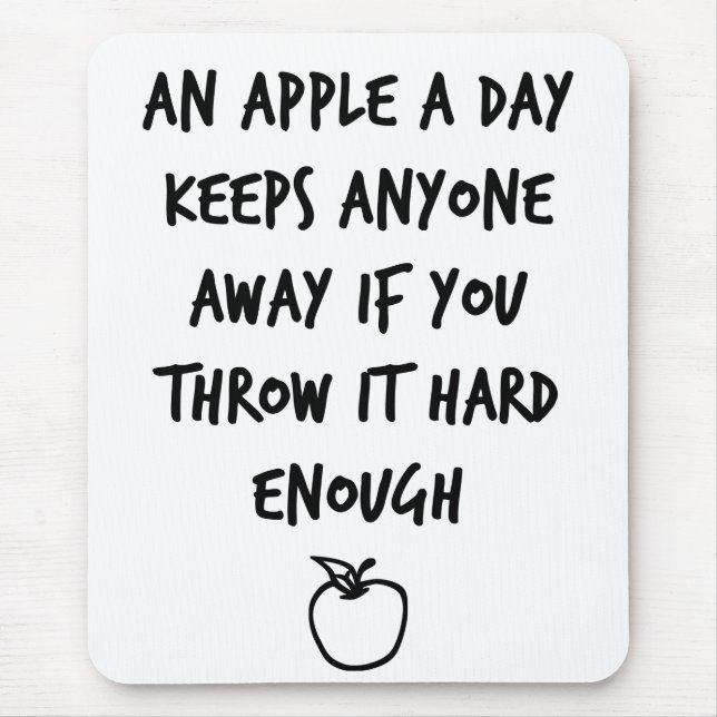Ett äpple per dag musmatta (Framsidan)