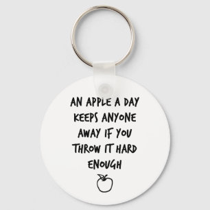 Ett äpple per dag nyckelring