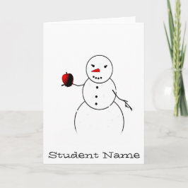 Ett äpple till läraren från Little Snögubbe Helgkort