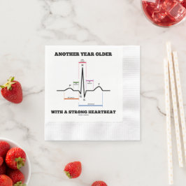 Ett år äldre med en stark hjärtslag ECG EKG Pappersservett