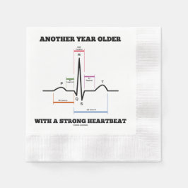 Ett år äldre med en stark hjärtslag ECG EKG Pappersservett