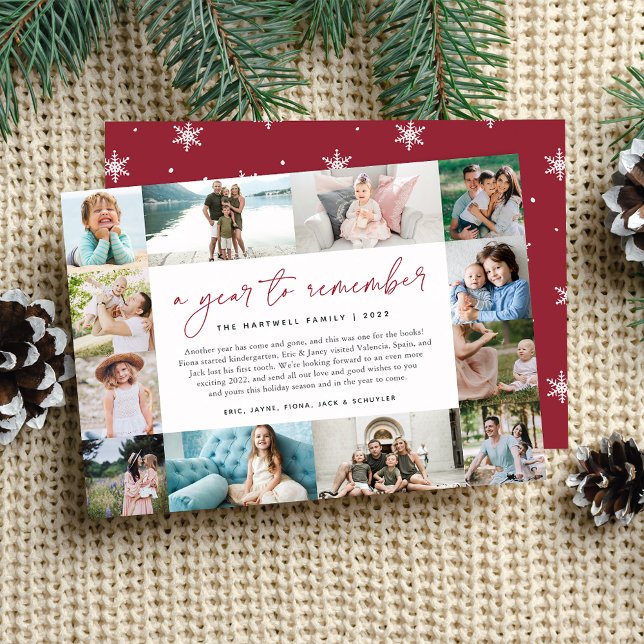 Ett år att komma ihåg | År i bildskärmskoppling Julkort (Skapare uppladdad)