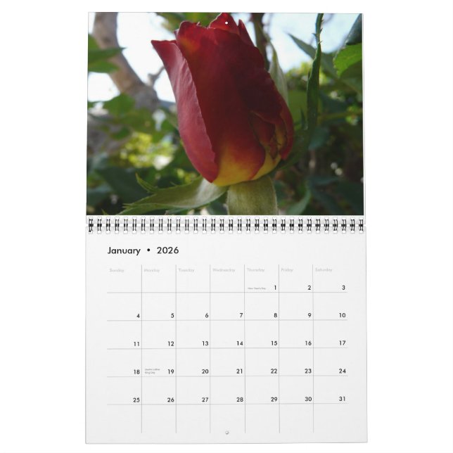 Ett år av blommor kalender (Jan 2026)