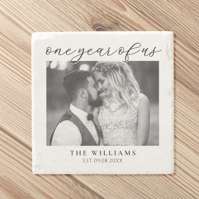 Ett år av första Bröllop-årsdagen Stenunderlägg (Skapare uppladdad)