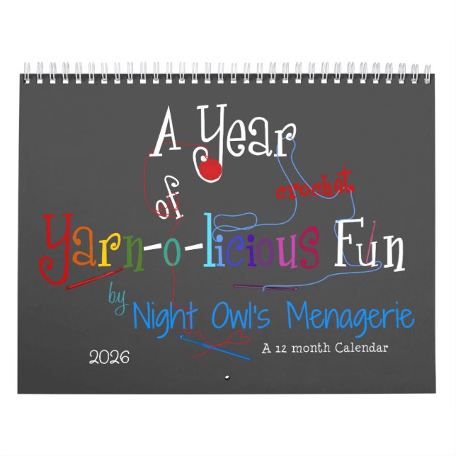 Ett år av garn- o- läckert virkat kul Kalender (Omslag)