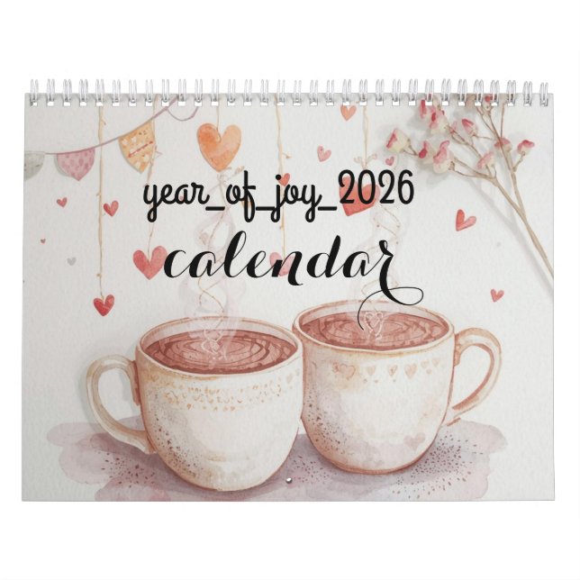 Ett år av glädje 2026 utskrivbar kalender  (Omslag)