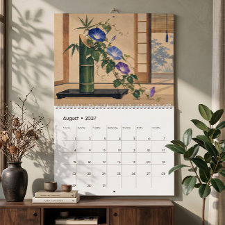 Ett år av Ikebana-illustration Kalender