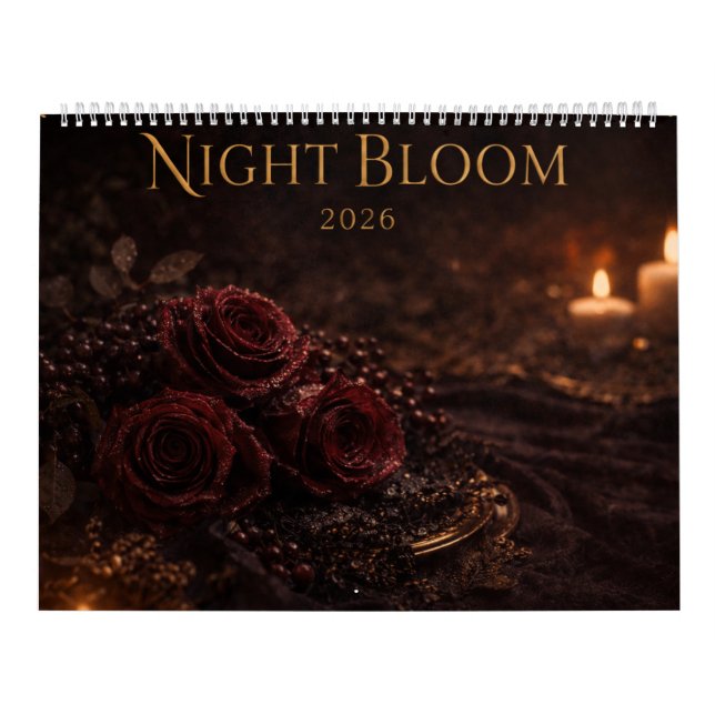 Ett år av nattblomningskalender kalender (Omslag)