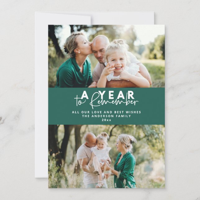 Ett år för att minnas modernt, minimalt multifoto (Framsida)