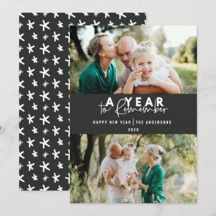 Ett år för att minnas modernt, minimalt multifoto