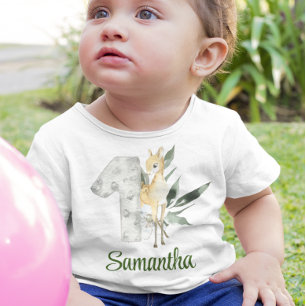 Ett år gammal skotland Hjort 1 födelsedag T Shirt