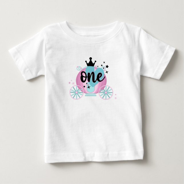 ETT ÅR GAMMALT PRINSESSKORT T SHIRT (Framsida)