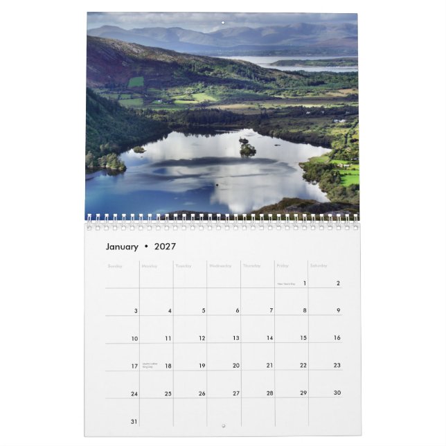 Ett år i den Irland kalendern - skräddarsy året Kalender (Jan 2027)