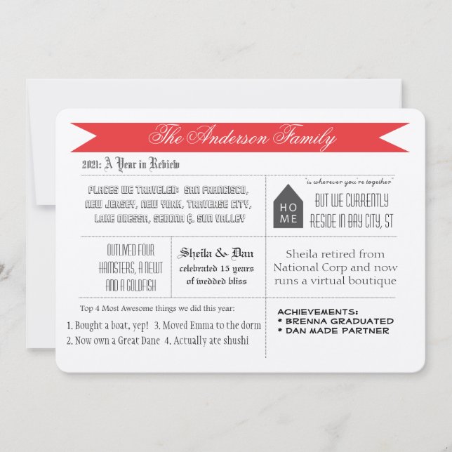 Ett år i Helgdag Granska julfotkortet Julkort (Framsida)