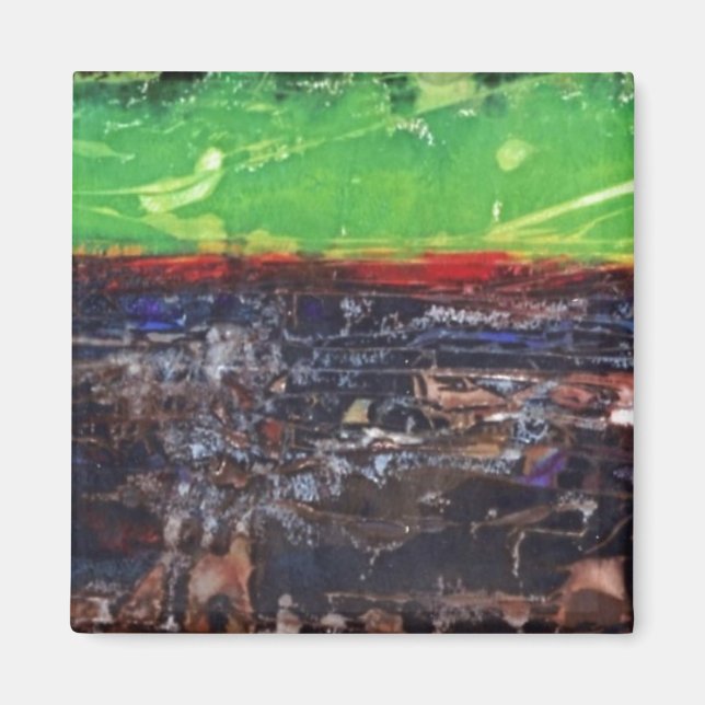 "Ett år i Land" Abstrakt Art Magnet (Framsidan)