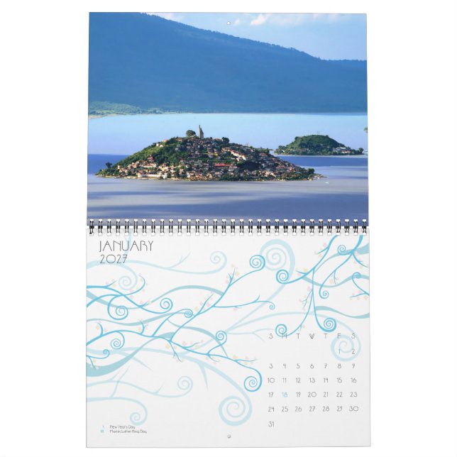 Ett år i Patzcuaro, Mexiko Kalender (Jan 2027)