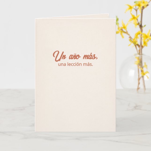 Ett år till, en upplevelse till | Pappa dotter Kort (Gul blomma)
