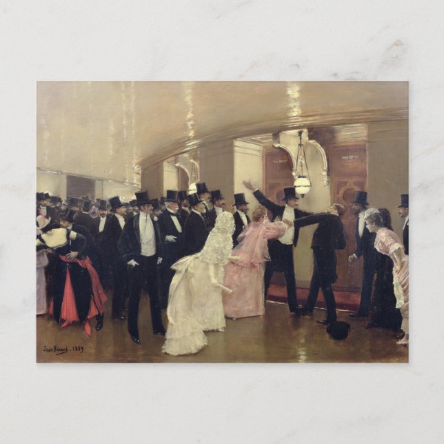 Ett argument i operakorridorerna 1889 vykort (Framsida)