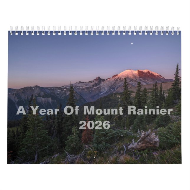 Ett års berget Rainier 2026-väggkalender Kalender (Omslag)