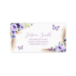 Ett års fjärilspapper 1:a födelsedagen Adress Adressetikett