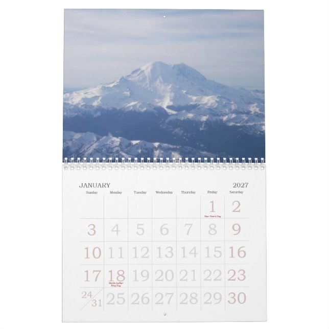 Ett års resa kalender (Jan 2027)