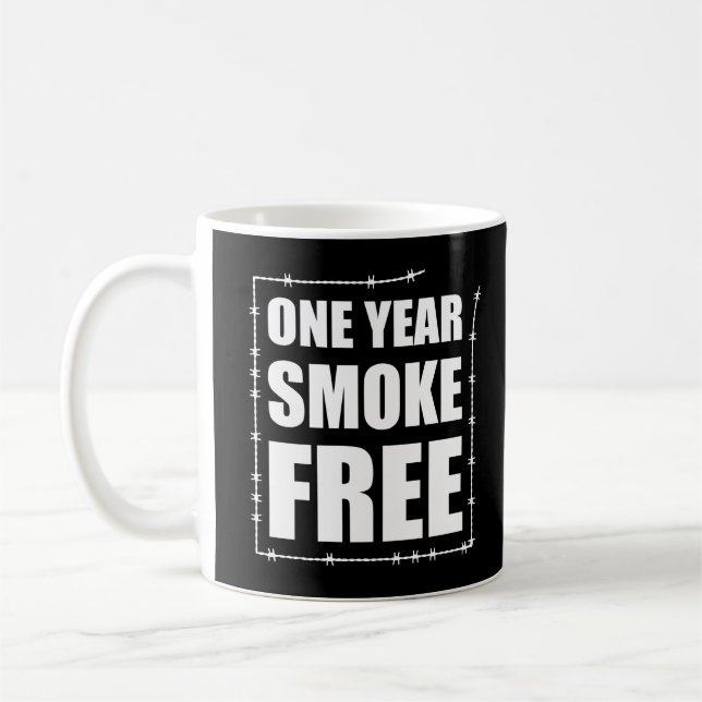 Ett års rökfri jubileumskopp kaffemugg (Vänster)