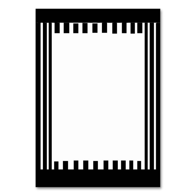 ETT ATTRAKTIVT SVART OCH VITT BORD-KORT BORDSNUMMER (Framsidan)