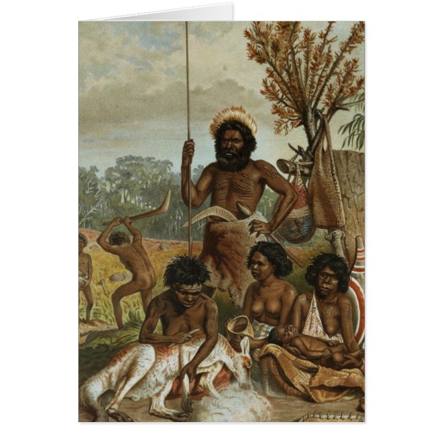 Ett australiensiskt familjparty från New South Hälsningskort (Framsidan)