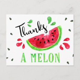 Ett av en melon första födelsedagen tack för ditt vykort