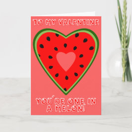 Ett av ett Melon Funny Valentine Card Kort