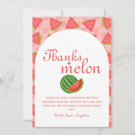 Ett av Melon Birthday Watermelon tackkort Inbjudningar