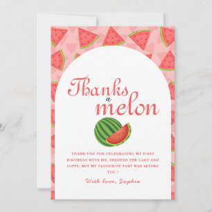 Ett av Melon Birthday Watermelon tackkort Inbjudningar
