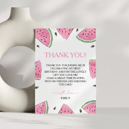 Ett av Melon Birthday Watermelon tackkort Inbjudningar