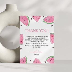 Ett av Melon Birthday Watermelon tackkort Inbjudningar