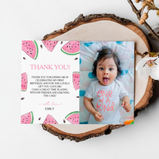Ett av Melon Birthday Watermelon tackkort Inbjudningar