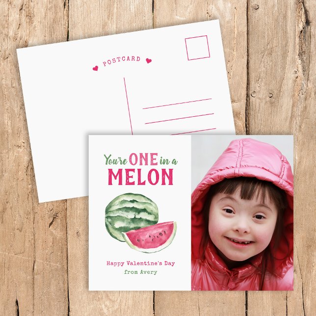Ett av Melon Kids Photo Valentine Day Postcard Helg Vykort (Skapare uppladdad)