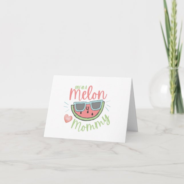 Ett av Melon Mamma-hälsningskort Helgkort (Framsida)