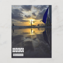 Ett av slag Boracay Beach Sunset Vykort