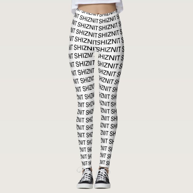 ETT AV TYDLIGEN! Gag Gift Shiznit Leggings (Framsida)