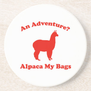 Ett äventyr? Min Alpaca hänger lös Underlägg Sandsten