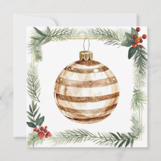 Ett avskalat vintageornament julkort