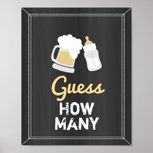 Ett Baby andas babyskor gissar hur många spel Poster (Framsidan)