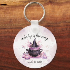 Ett Baby bringar hälsningen på Halloween Baby Show Nyckelring