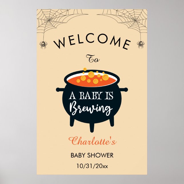 Ett Baby bringar hälsningen på Halloween Baby Show Poster (Framsidan)