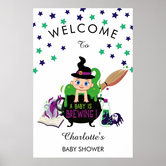 Ett Baby bringar hälsningen på Halloween Baby Show Poster (Framsidan)