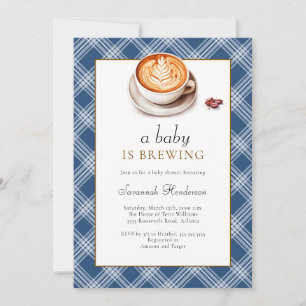 Ett Baby brinner blått babyskor för kaffe Kopp Inbjudningar