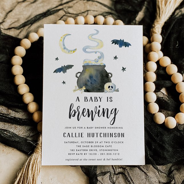 Ett Baby brinner | Cute Halloween Baby Shower Inbjudningar (Skapare uppladdad)