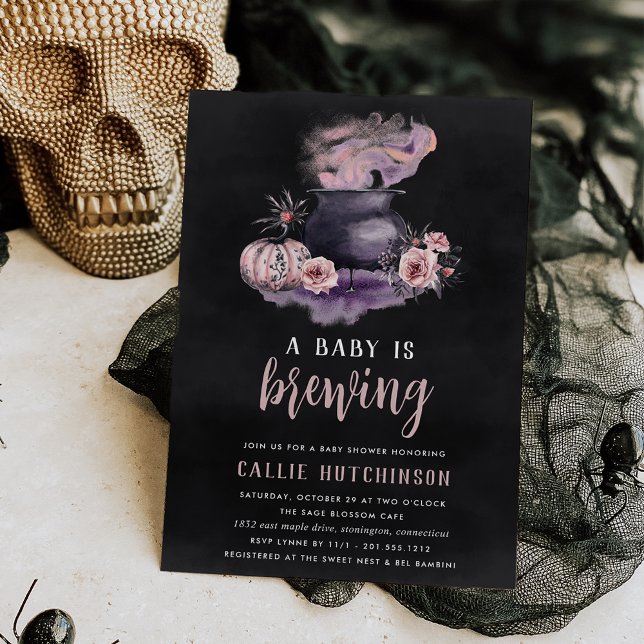 Ett Baby brinner | Cute Halloween Baby Shower Inbjudningar (Skapare uppladdad)